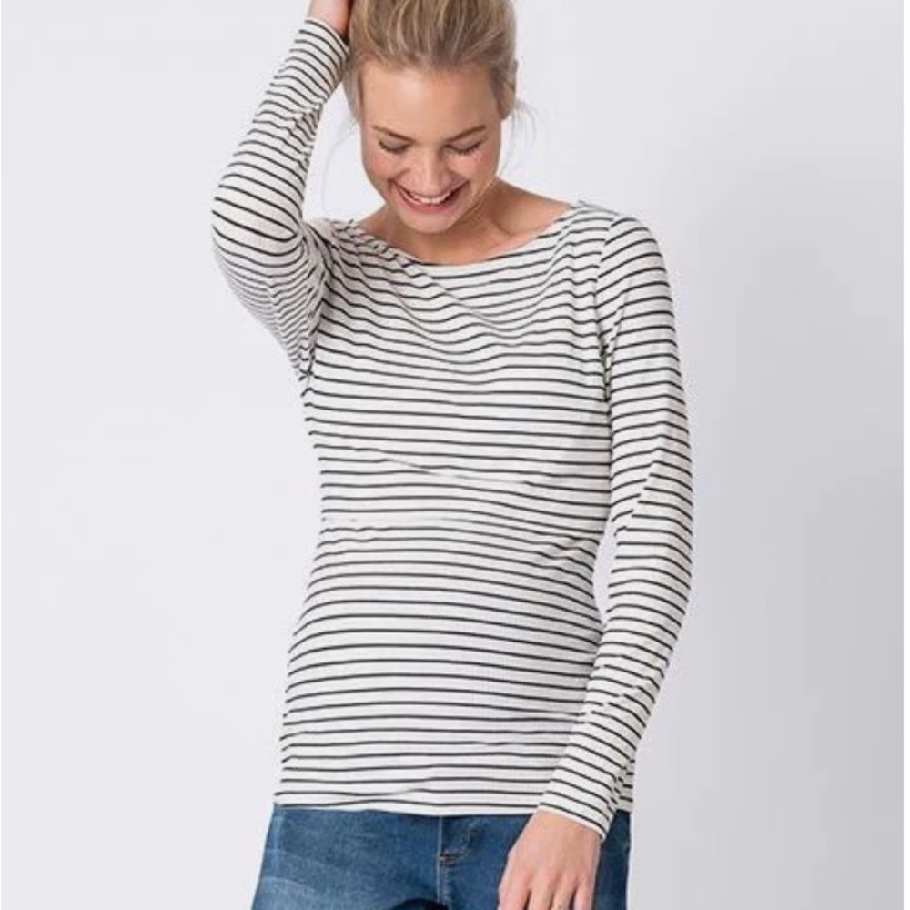 Brand NWOT! Seraphine Striped Maternity and Nursing Top. Size S. Never worn!